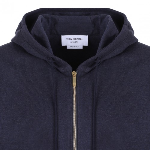 Navy Blue Anchor Zip Up Hoodie