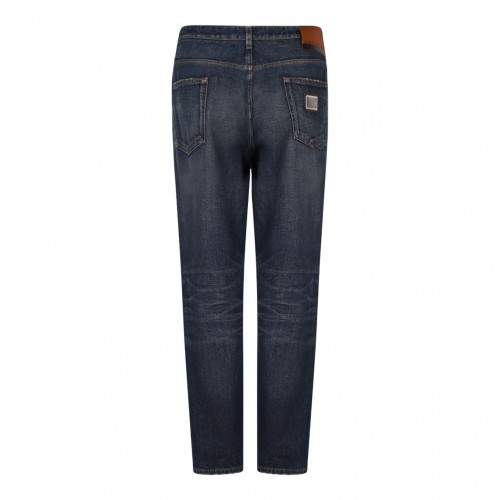 Blue Straight Leg Jeans