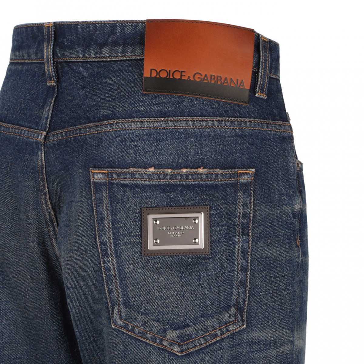 Blue Straight Leg Jeans