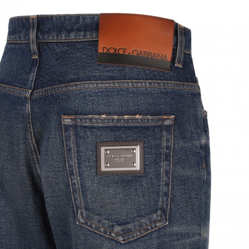 Blue Straight Leg Jeans