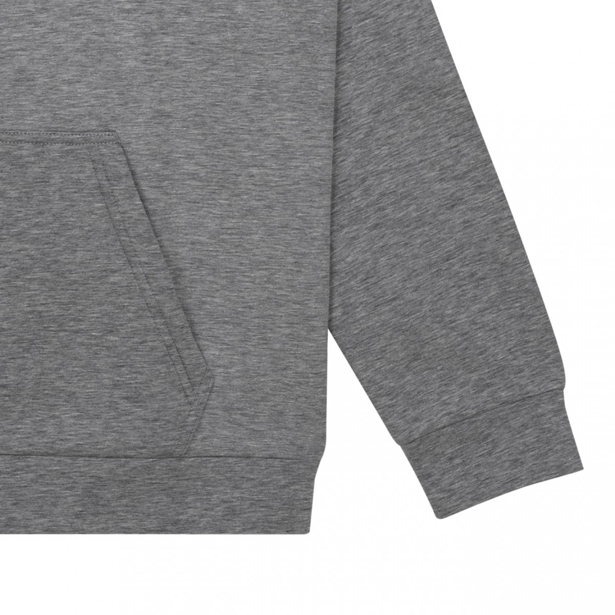Grey Logo Print Hoodie