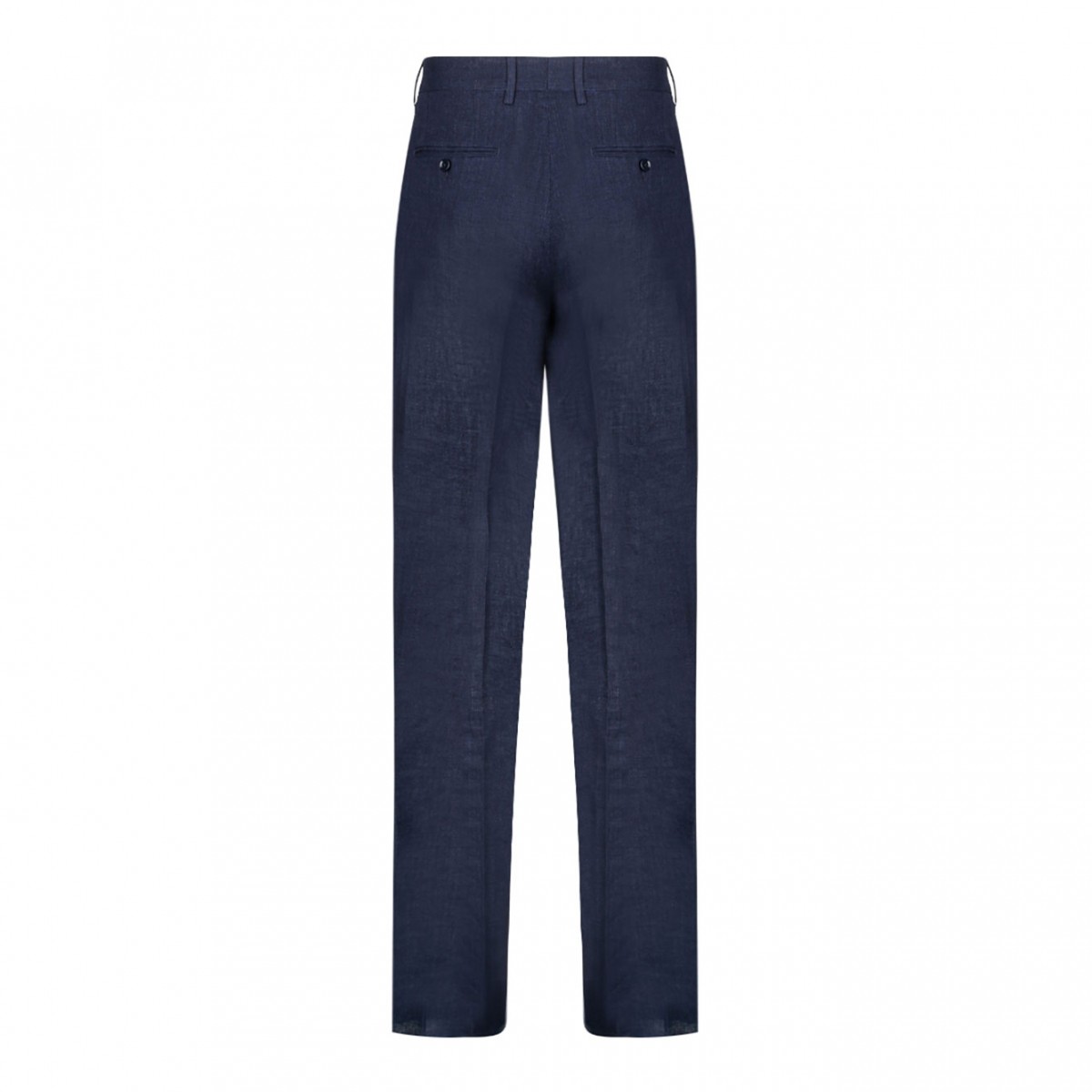 Blue Wide-Leg Linen Pants