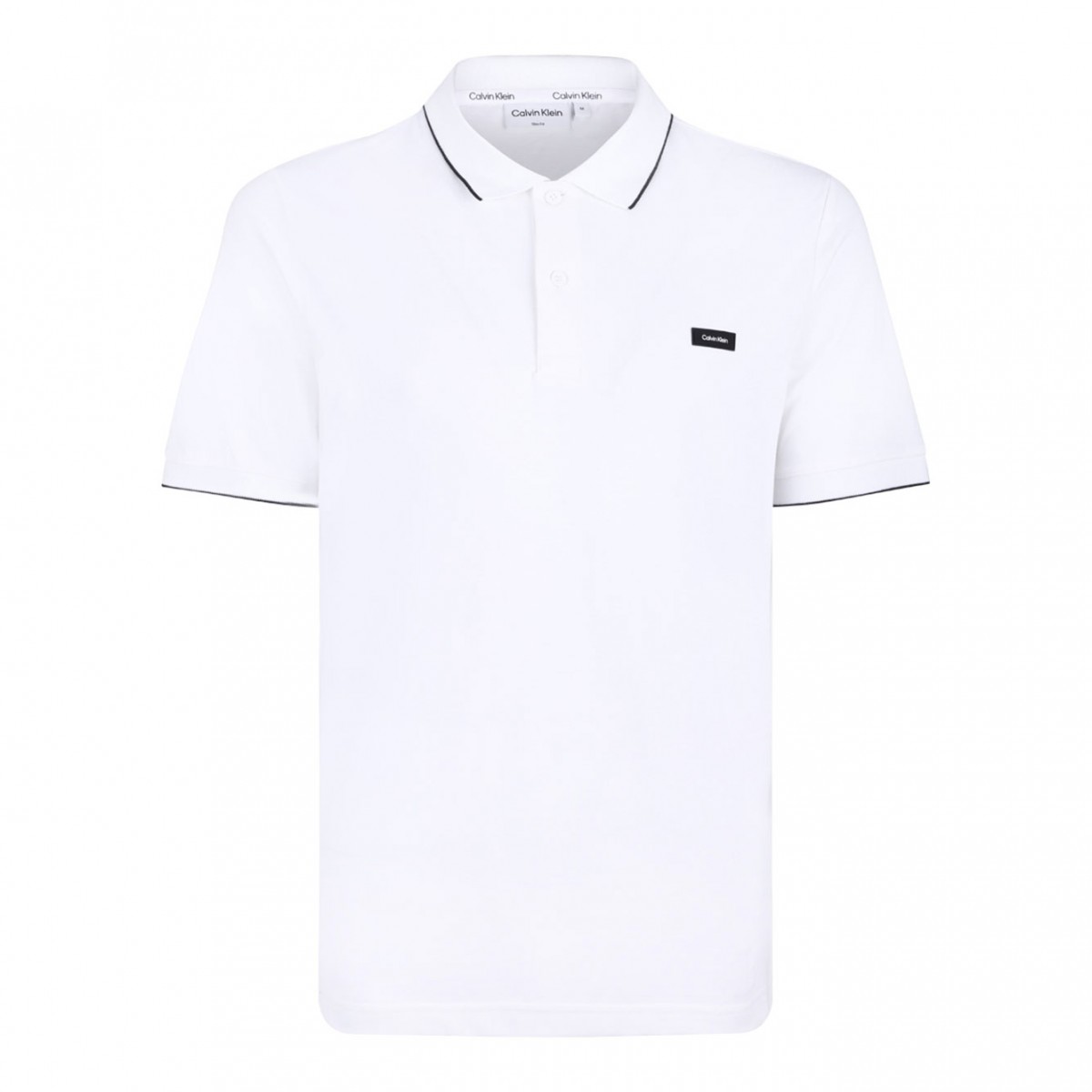 White Logo Patch Polo Shirt
