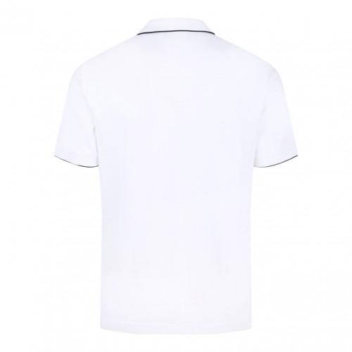 White Logo Patch Polo Shirt 2