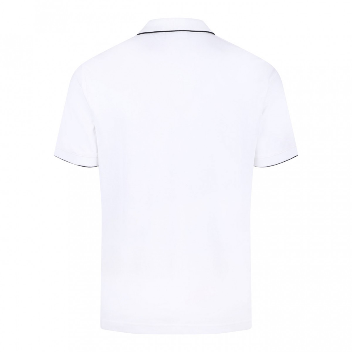 White Logo Patch Polo Shirt