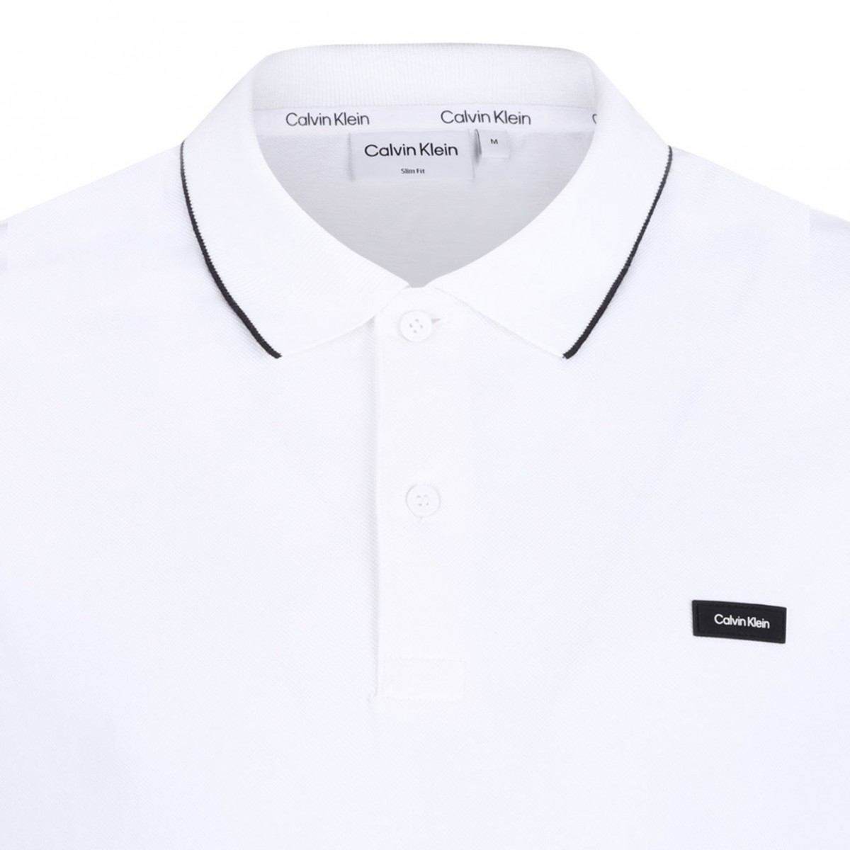 White Logo Patch Polo Shirt