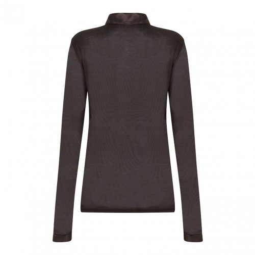 Brown Transparent Top