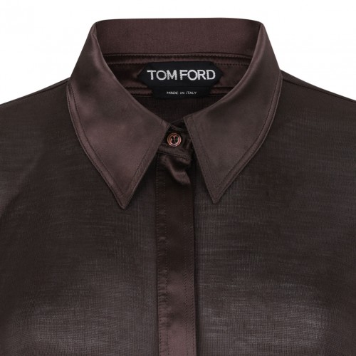 Brown Transparent Top