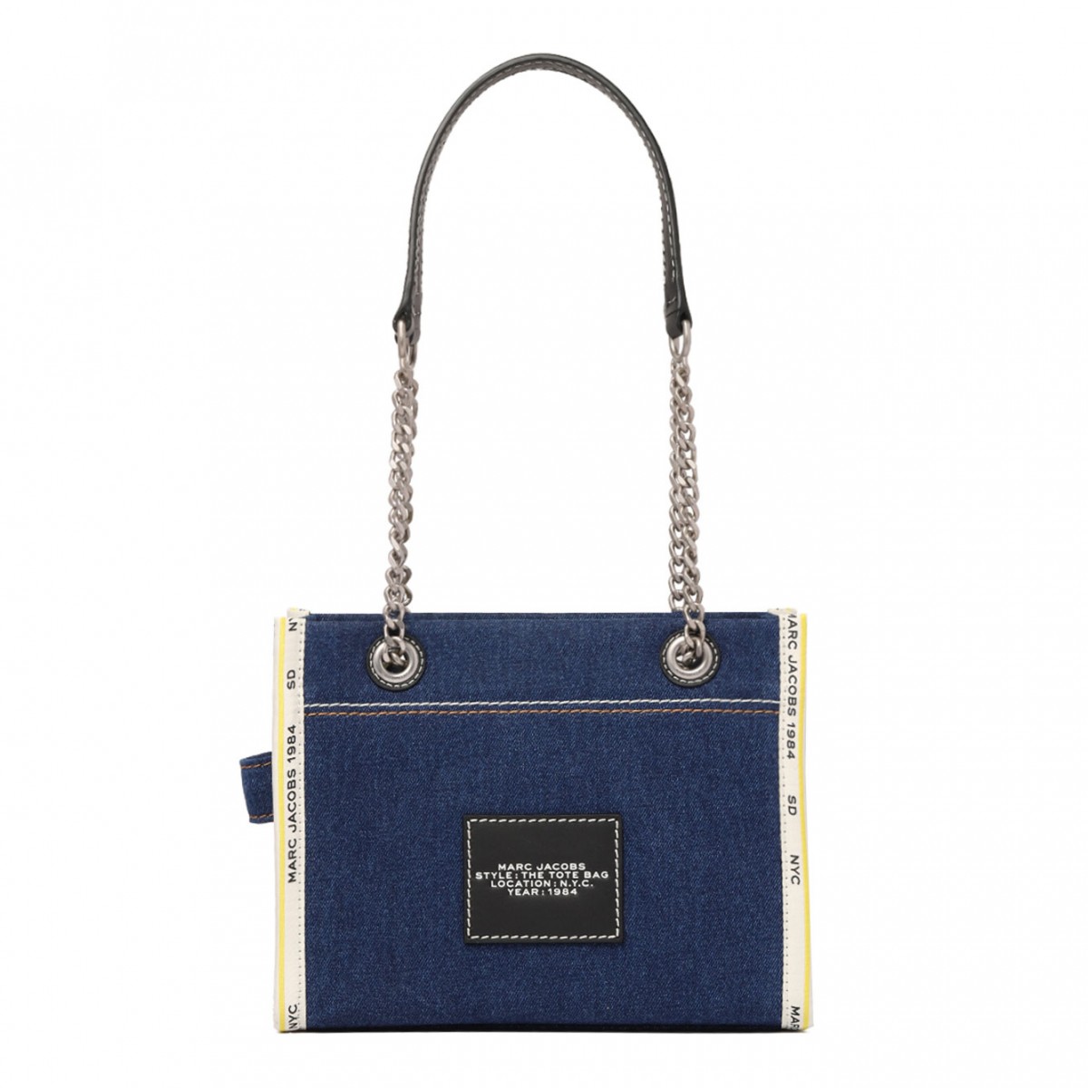 Indigo Blue The Denim Chain Small Tote Bag