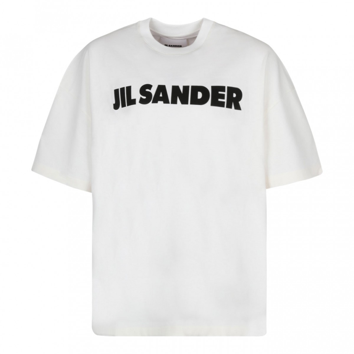 White Logo Print T-Shirt