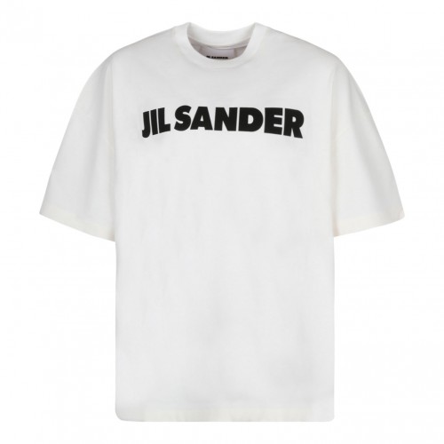 White Logo Print T-Shirt