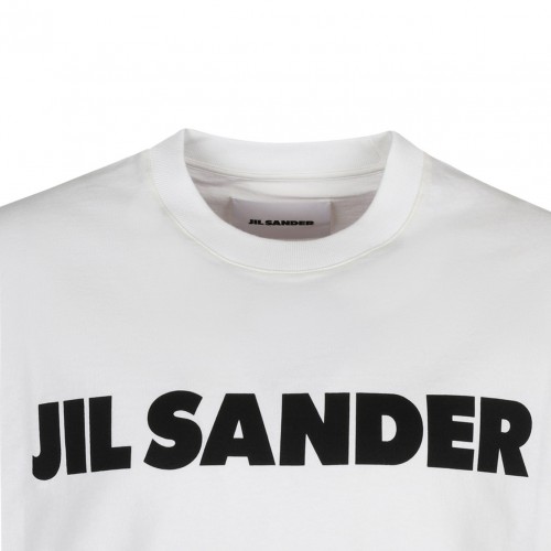 White Logo Print T-Shirt