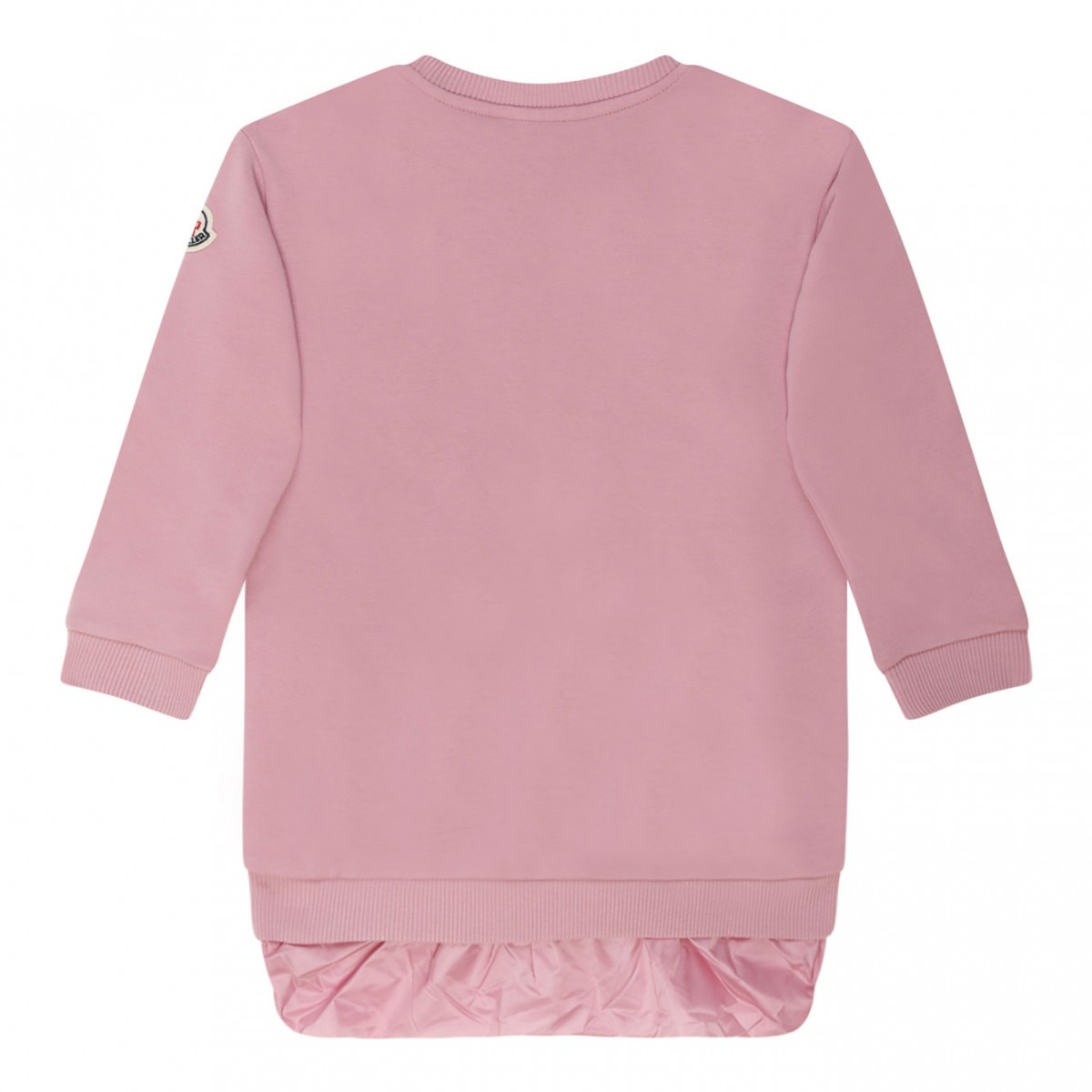 Pink Cotton Logo Embroidered Dress