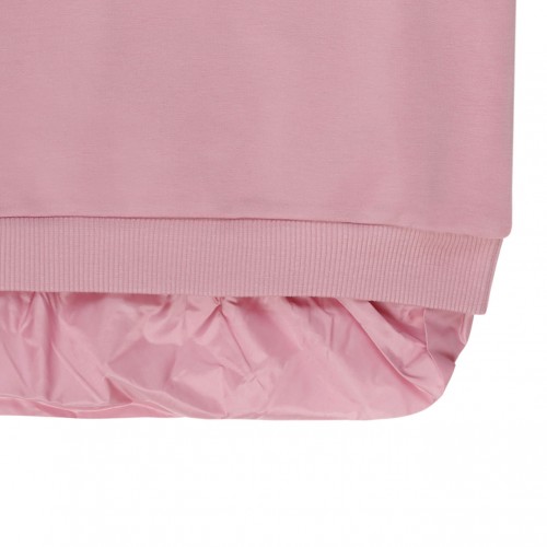 Pink Cotton Logo Embroidered Dress