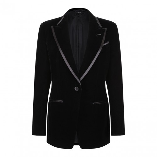 Black Velvet Wallis Single Breasted Tuxedo Jacket