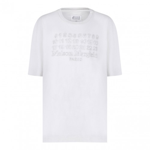 Ecru Numbers Embroidered T-Shirt