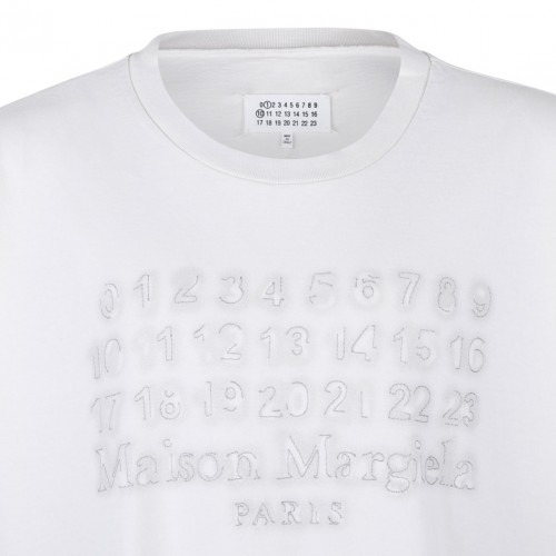 Ecru Numbers Embroidered T-Shirt