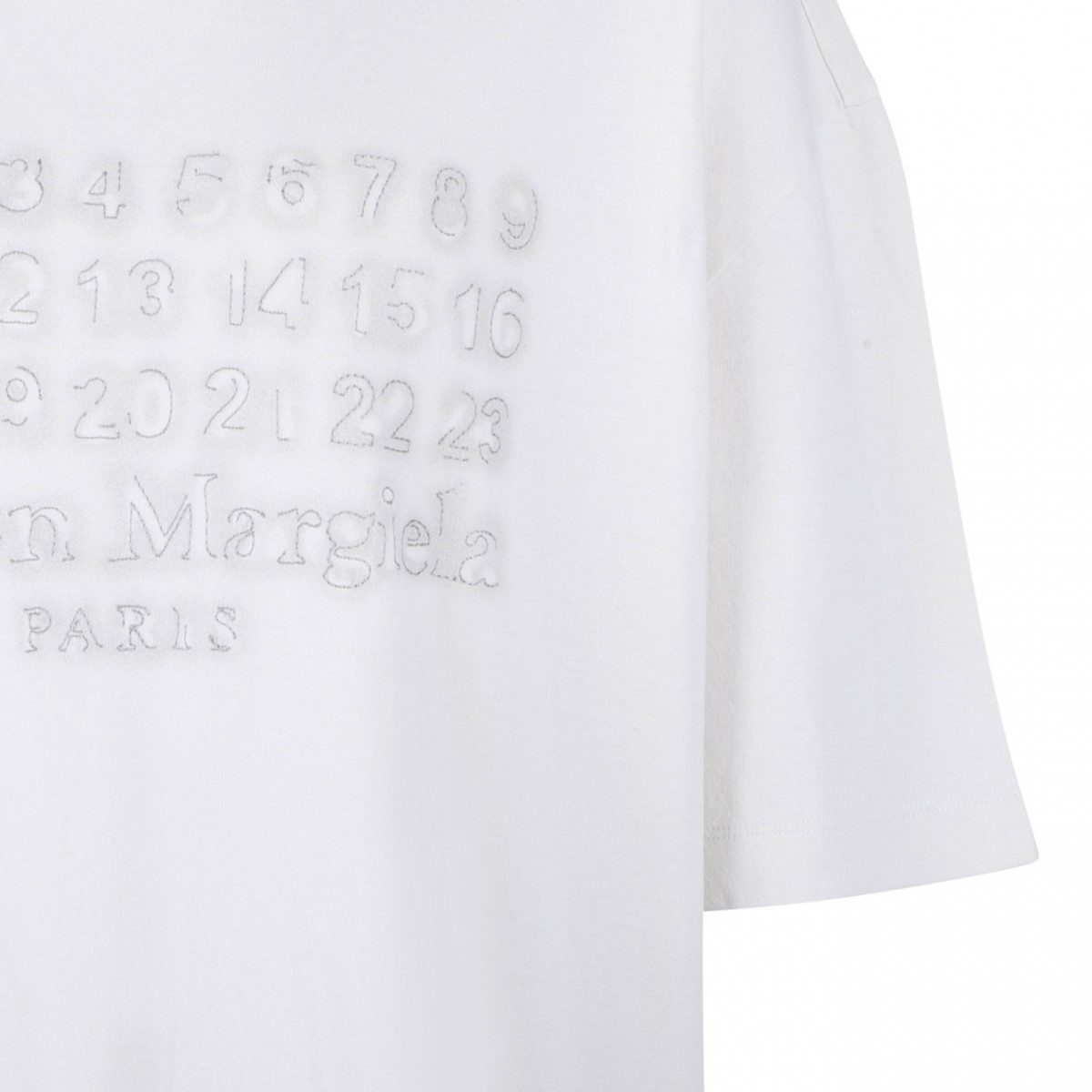 Ecru Numbers Embroidered T-Shirt