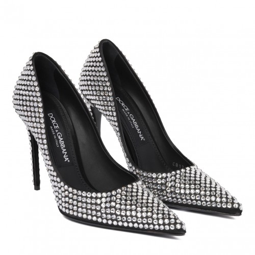 Black Rhinestone Embellished Pumps 2