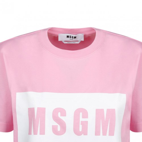Pink Logo Print T-Shirt