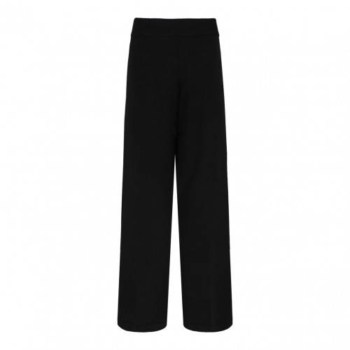 Black Palm Tree Knitted Trousers 2