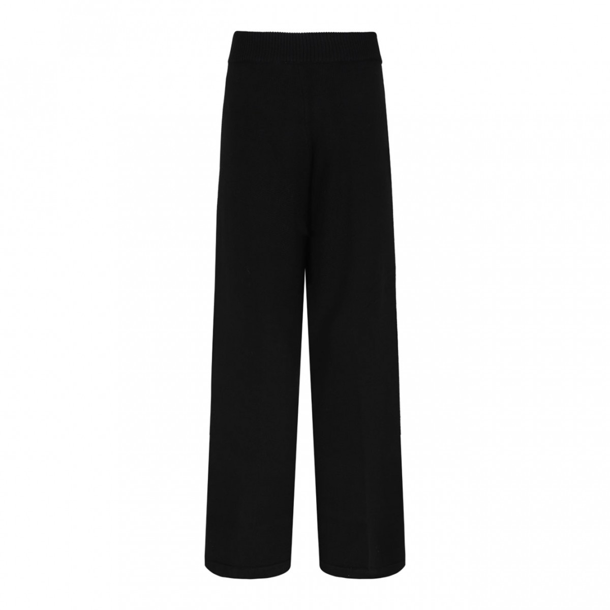 Black Palm Tree Knitted Trousers