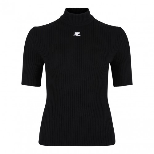 Black Reedition Rib Knit Sweater