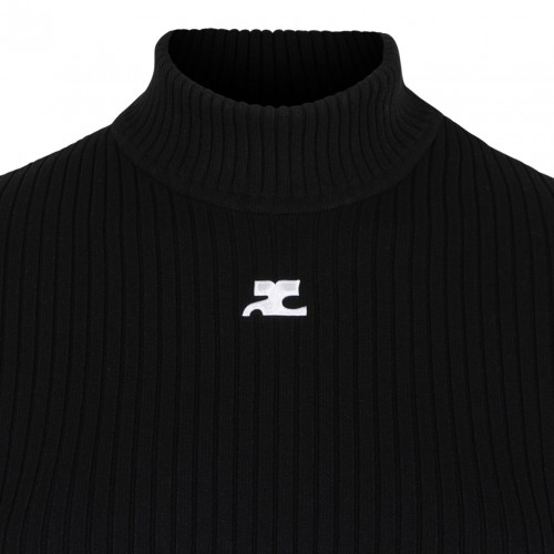 Black Reedition Rib Knit Sweater