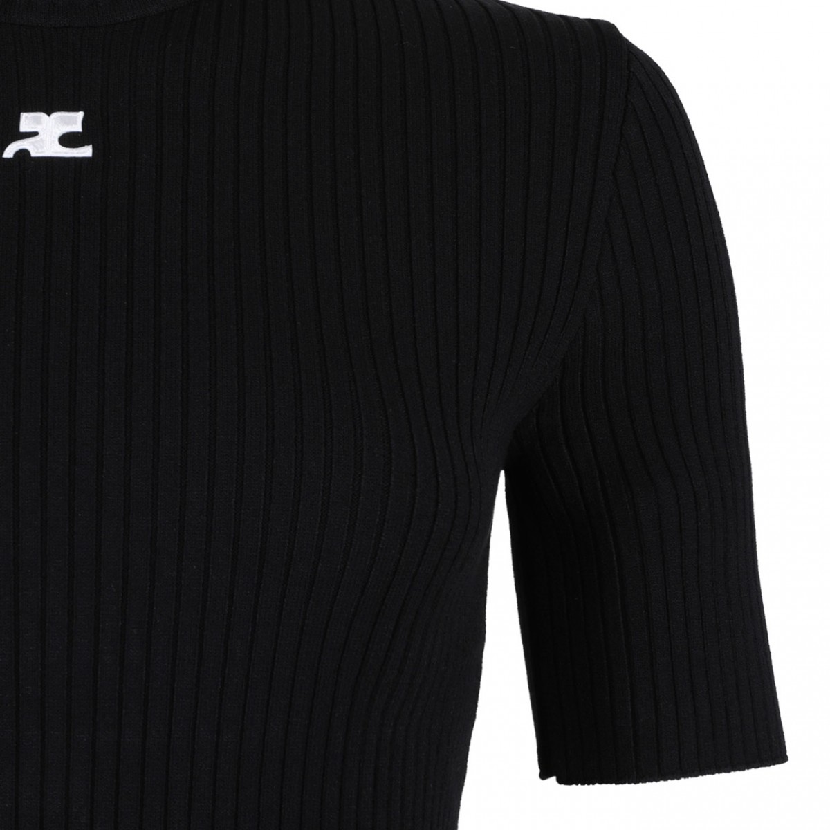 Black Reedition Rib Knit Sweater