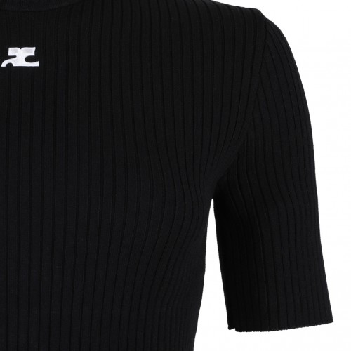 Black Reedition Rib Knit Sweater