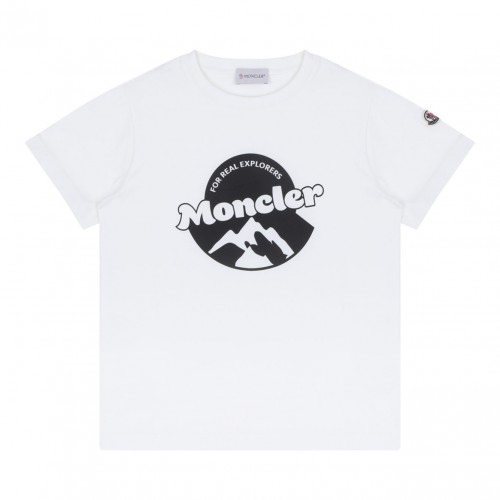 White Logo Print T-Shirt