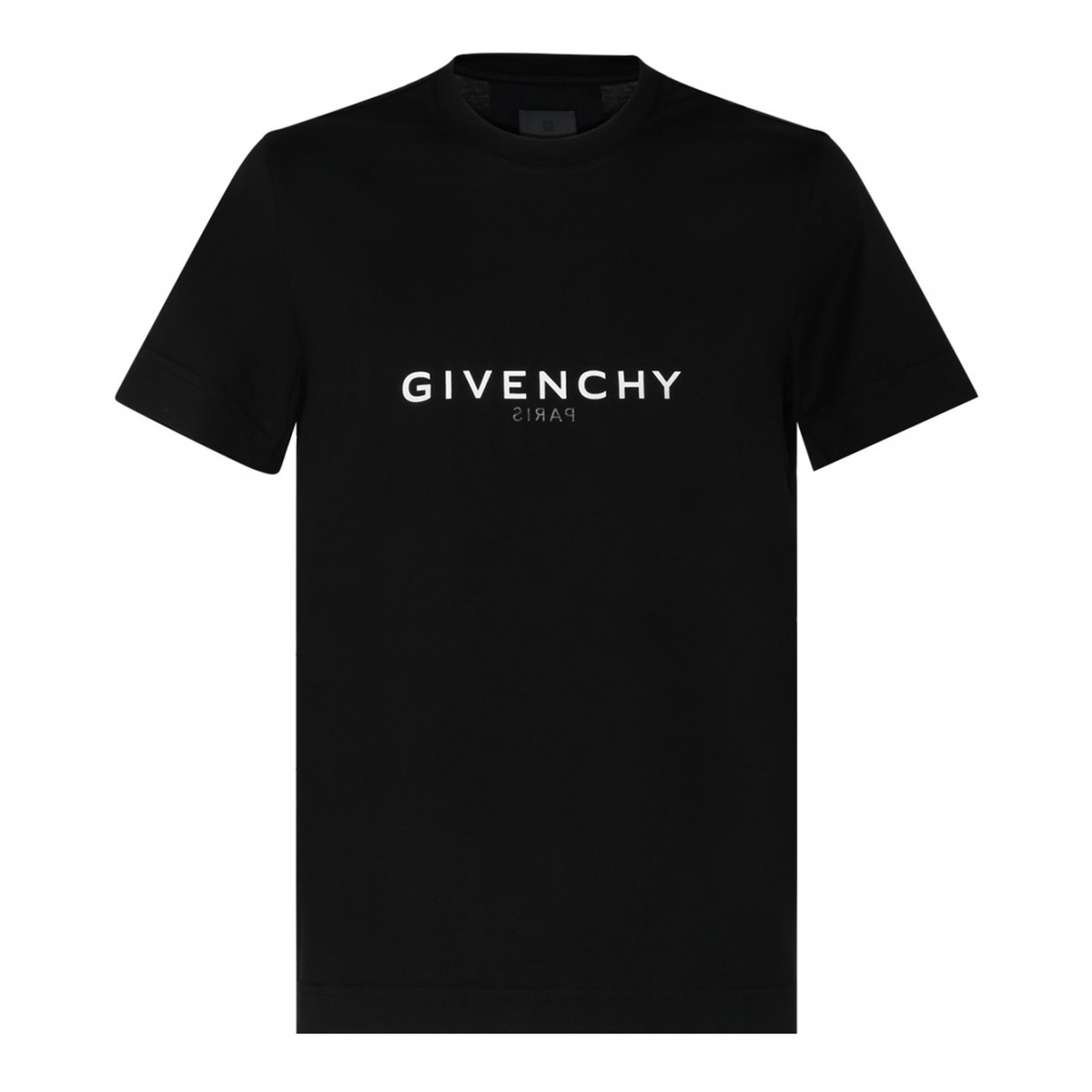 Black Reverse Effect Logo Print T-Shirt