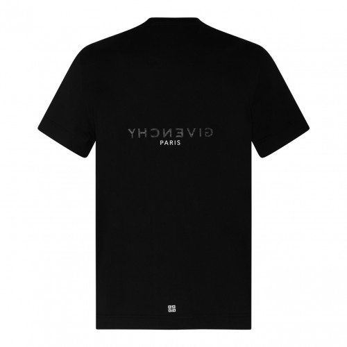Black Reverse Effect Logo Print T-Shirt 2