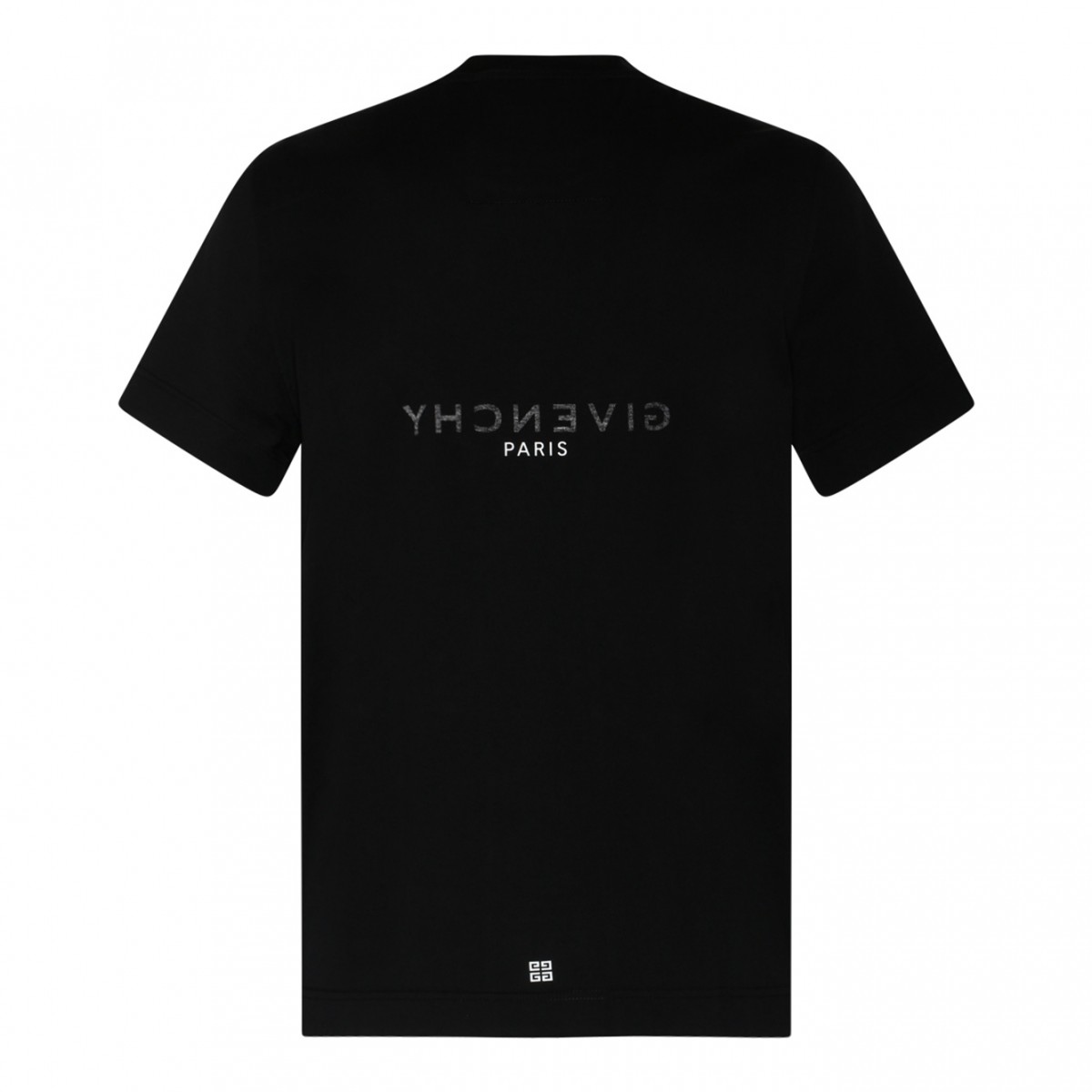 Black Reverse Effect Logo Print T-Shirt