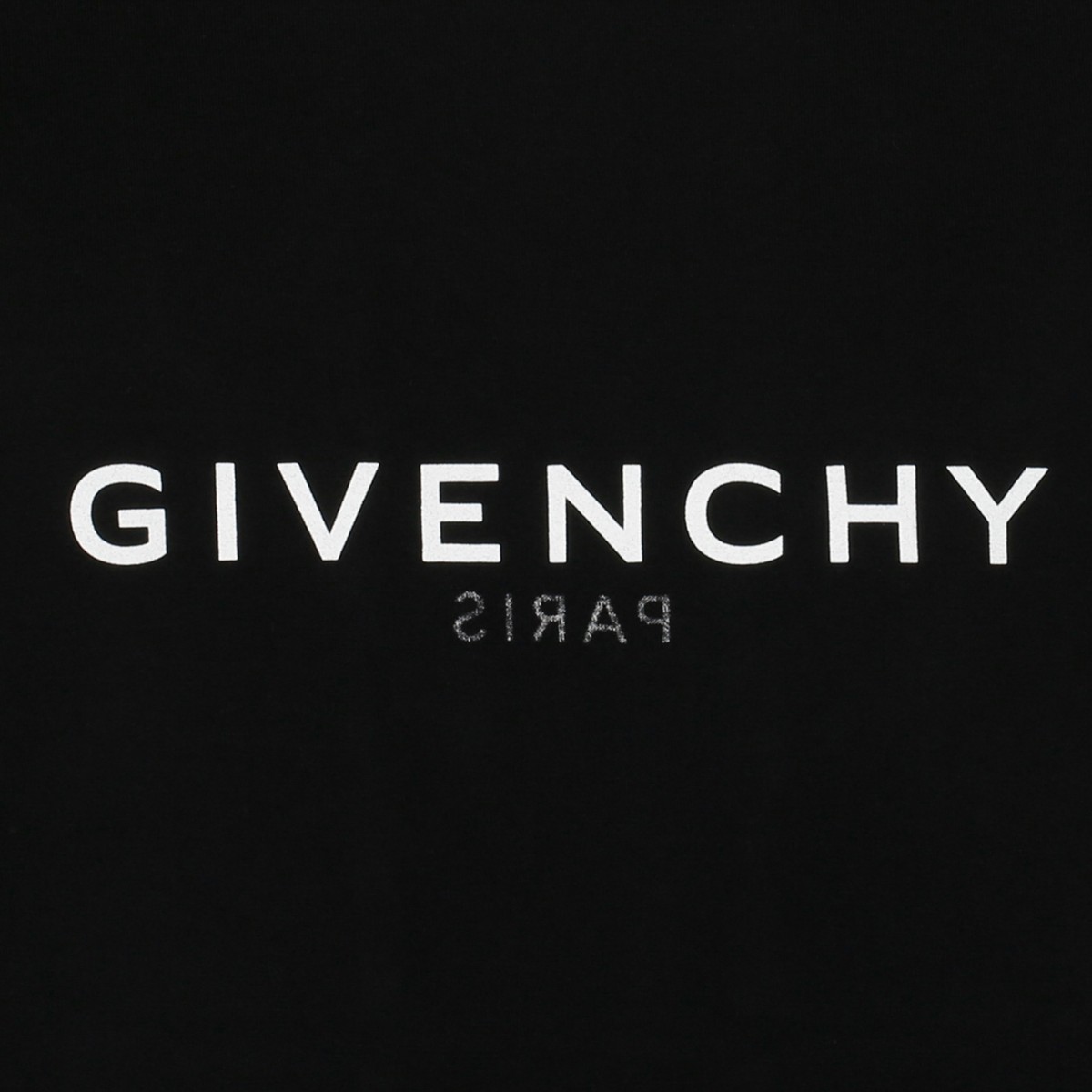 Black Reverse Effect Logo Print T-Shirt