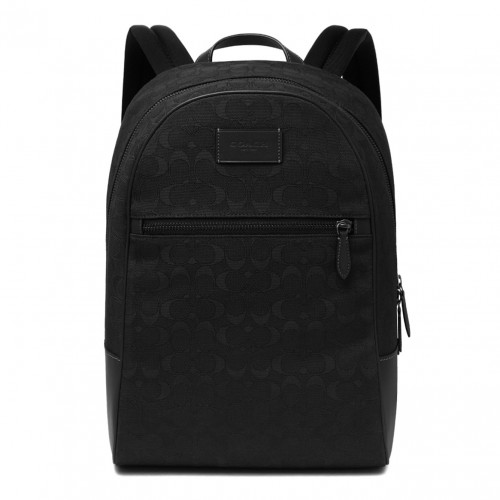 Black Theo Signature Jacquard Backpack