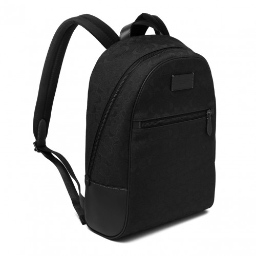 Black Theo Signature Jacquard Backpack