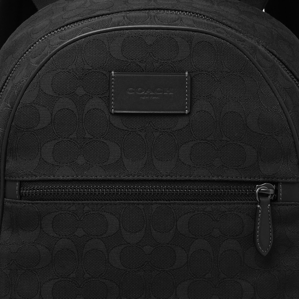 Black Theo Signature Jacquard Backpack