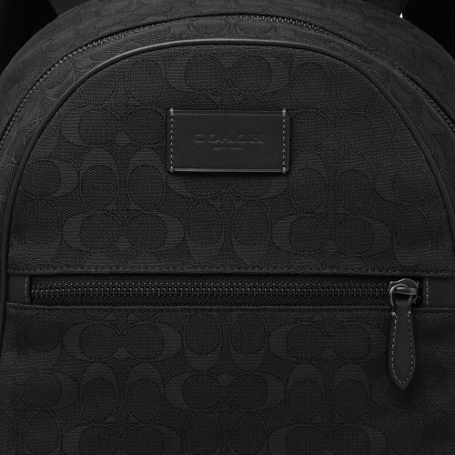 Black Theo Signature Jacquard Backpack