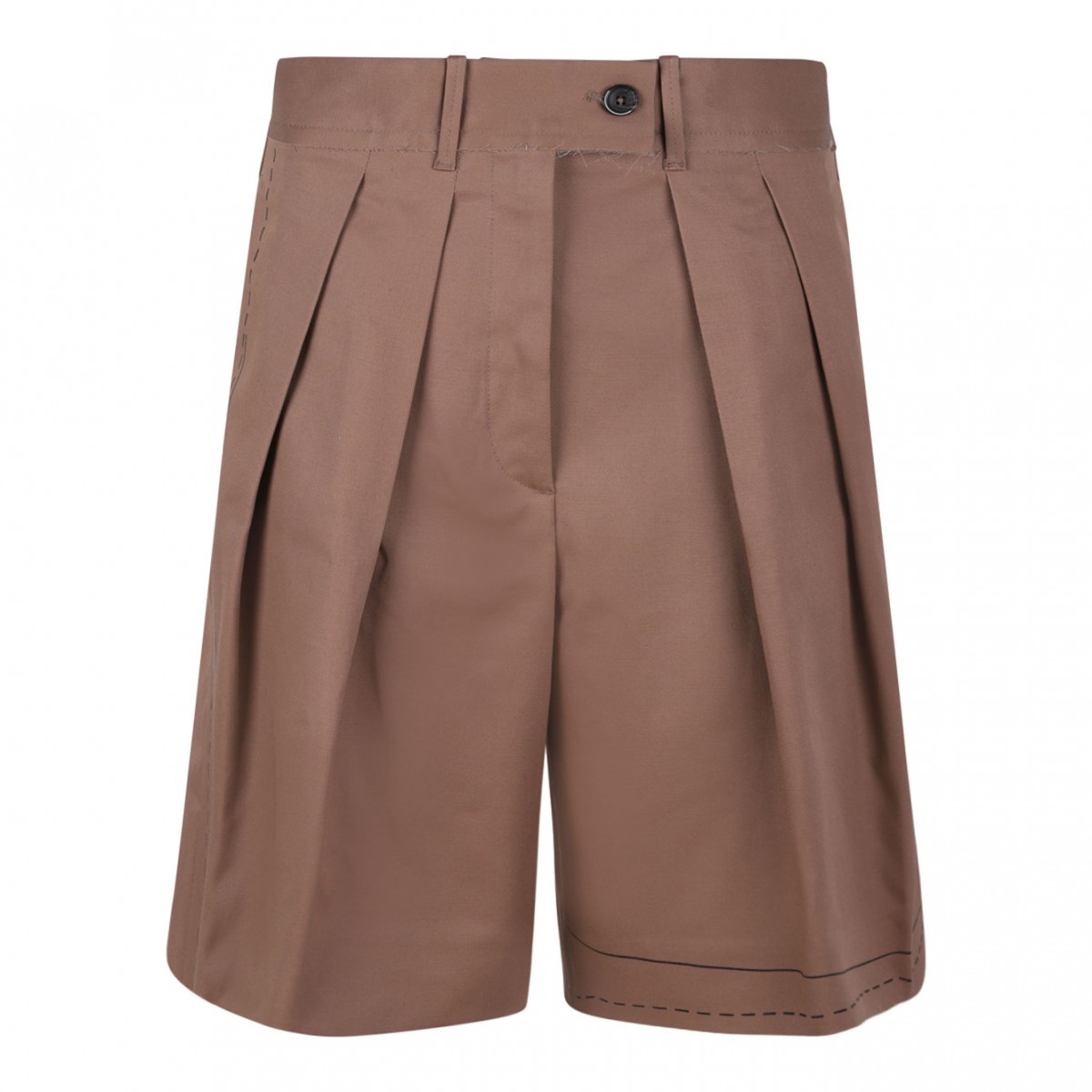 Brown Bermuda Pants