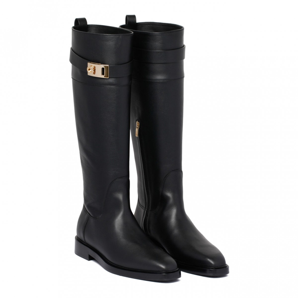 Black Buckle Detailing Boots