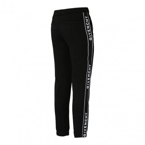 Black Jersey Logo Bands Joggers