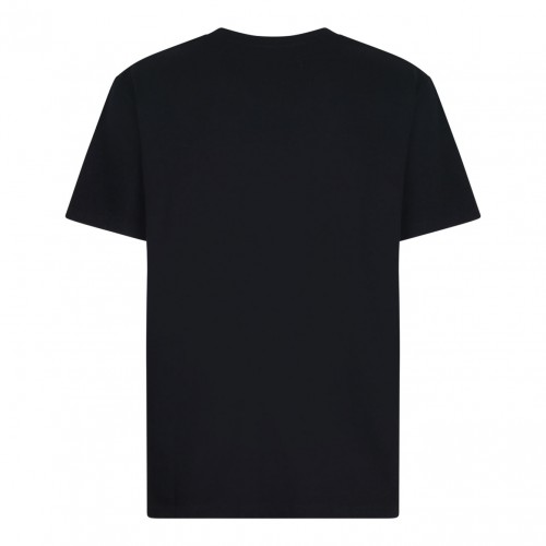 Black Flocked Logo T-Shirt