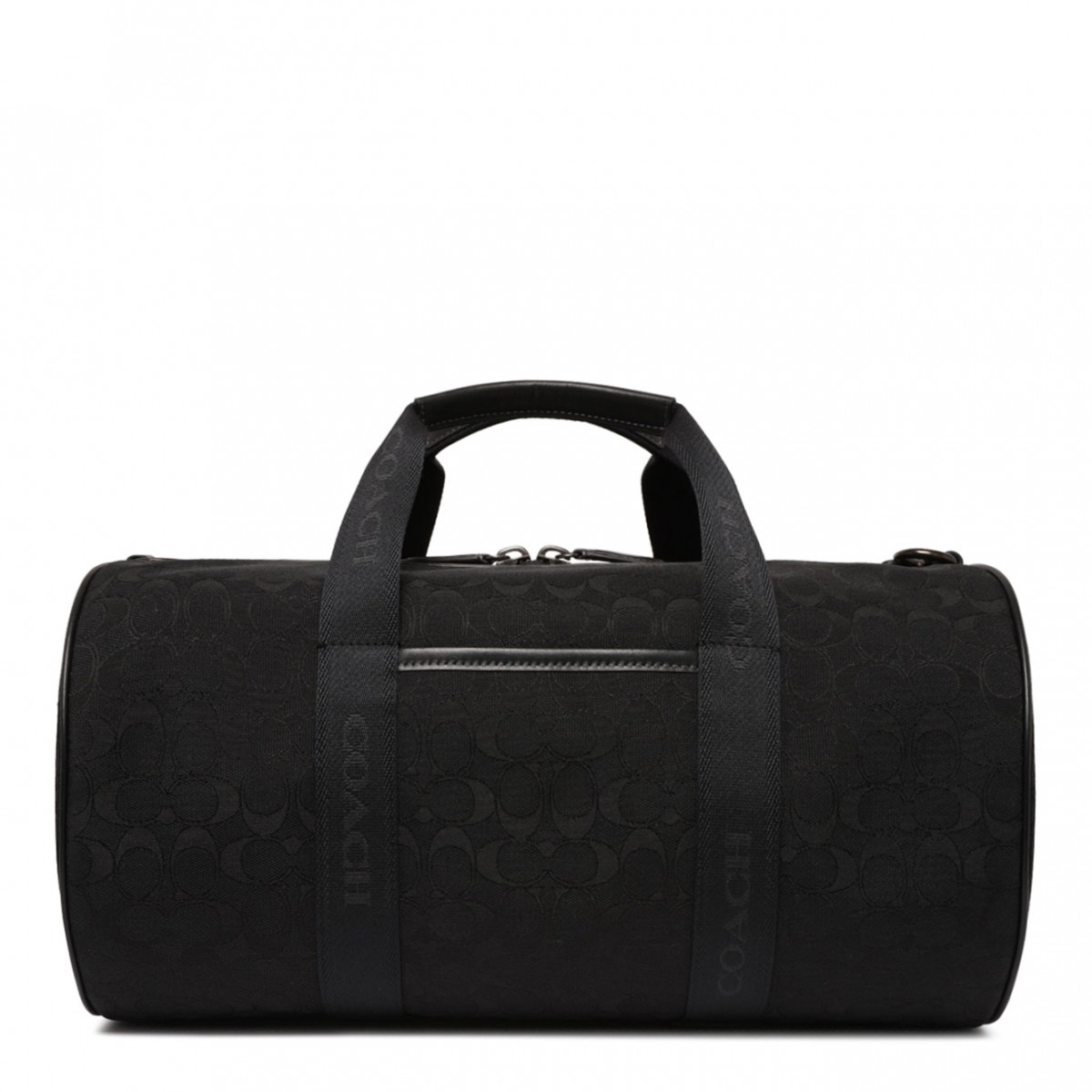 Black Theo Duffel Bag In Signature Jacquard