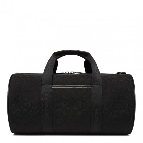Black Theo Duffel Bag In Signature Jacquard