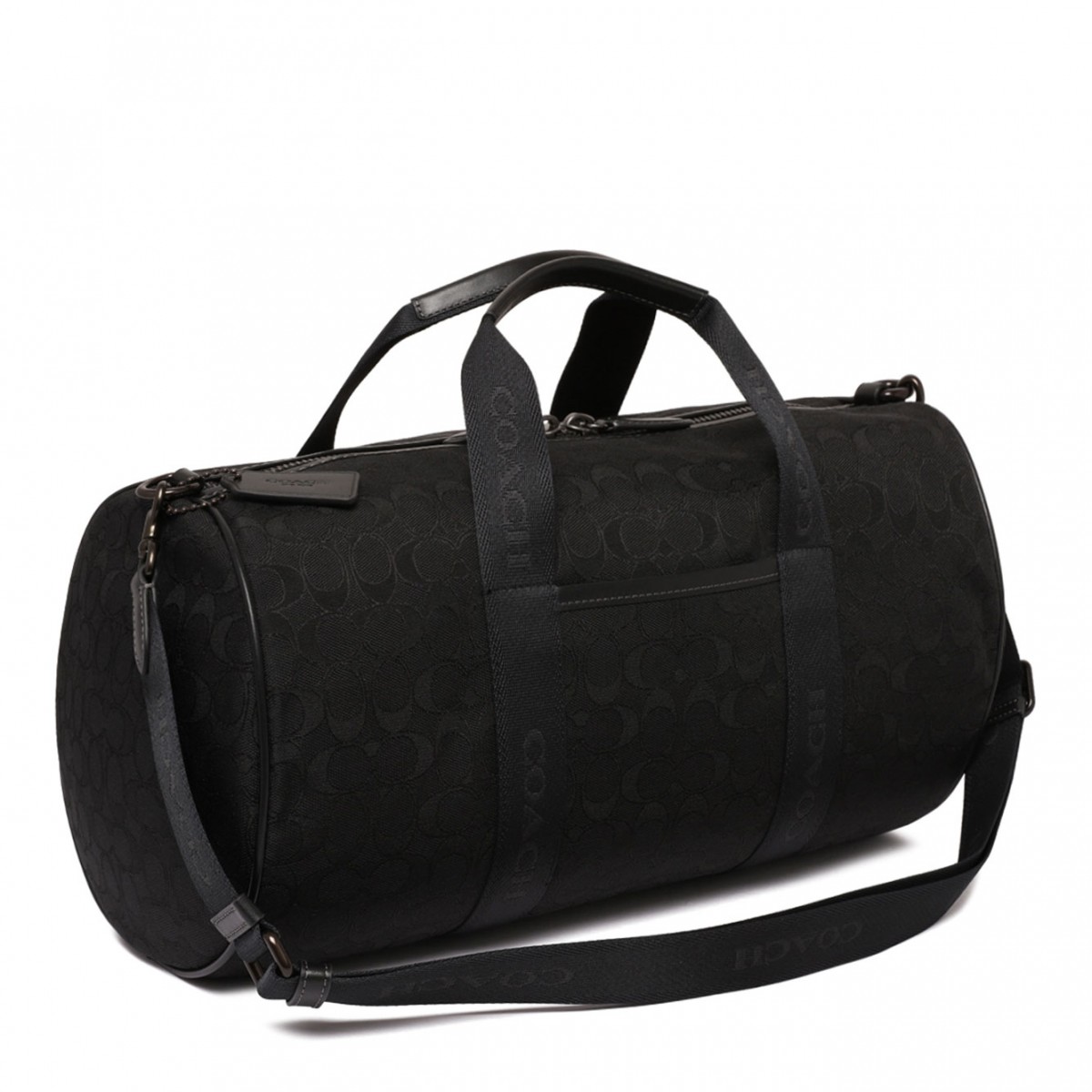 Black Theo Duffel Bag In Signature Jacquard