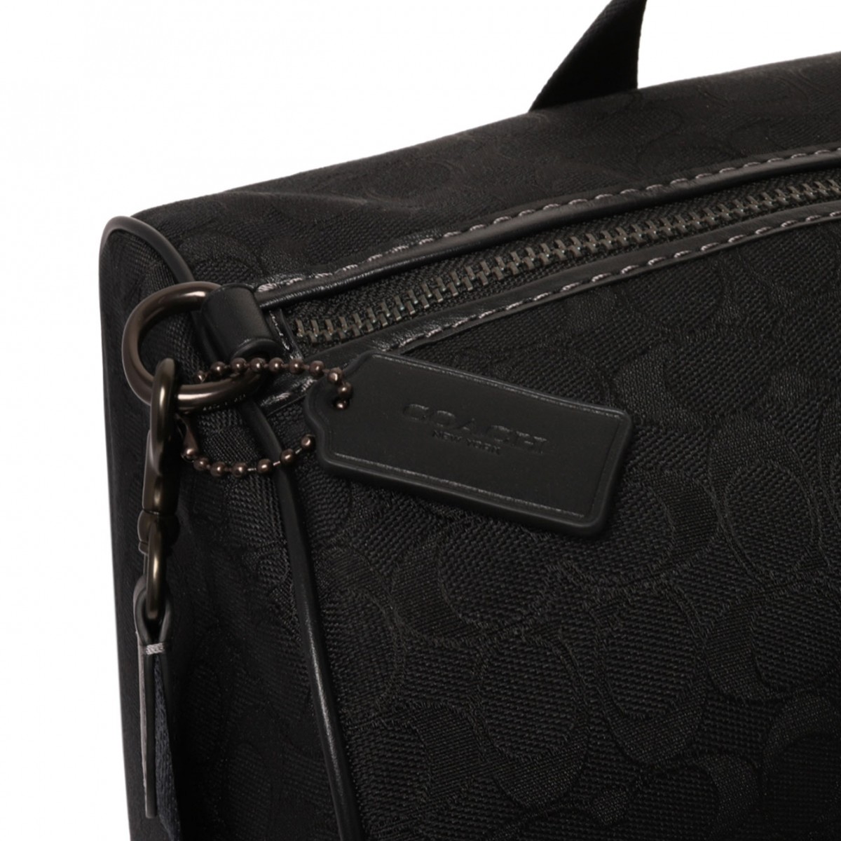 Black Theo Duffel Bag In Signature Jacquard