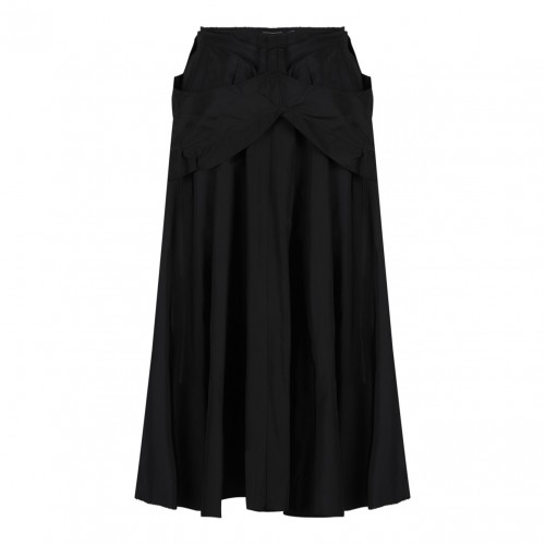 Taffeta Black Midi Skirt