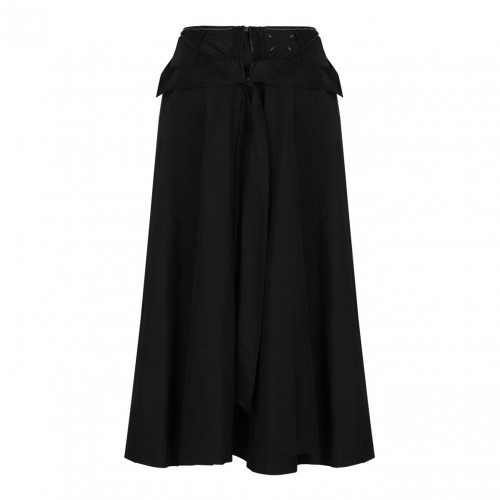 Taffeta Black Midi Skirt 2