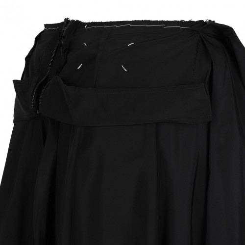 Taffeta Black Midi Skirt